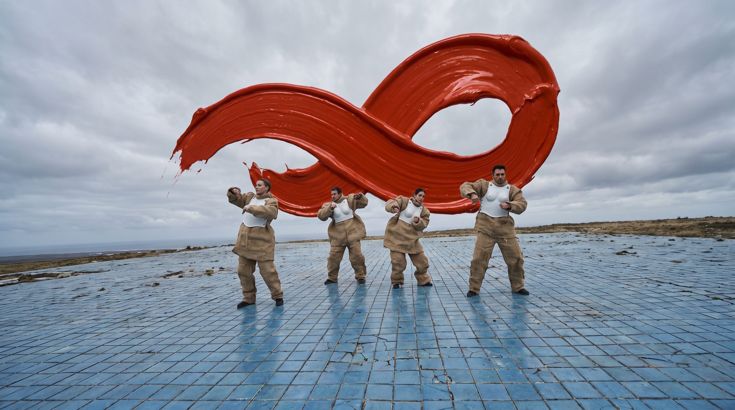 Where the Sky Becomes Linen No. 16 — Red Infinity