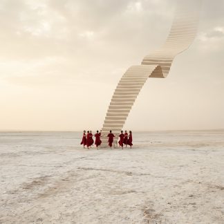 Where the Sky Becomes Linen No. 18 — Stairway Beyond the Salt